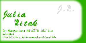 julia mitak business card